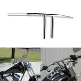 Custom Chrome 10"Rise 1-1/4" T-Bar Handlebar Bar Fits For Harley Softail Chopper